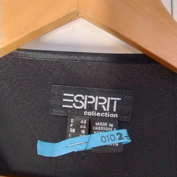 ESPRIT Silk Black Dress Tank Sleeveless Minimalist Classic Casual Little LBD Art - Picture 4 of 7